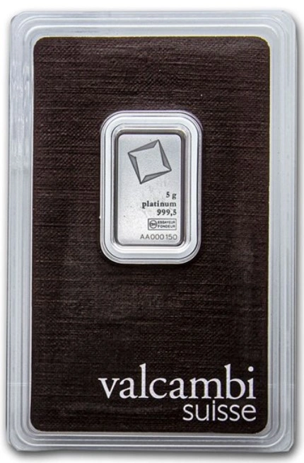 Valcambi 5 Γραμμάρια - Μπάρα από Πλατίνα