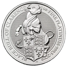 Black Bull of Clarence - Queen's Beast 2019 - Νόμισμα από Πλατίνα - 1 ουγγιά