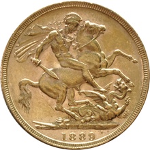Χρυσή Αγγλική Λίρα 1889 - Βικτώρια Κεφαλή Jubilee - Λονδίνο