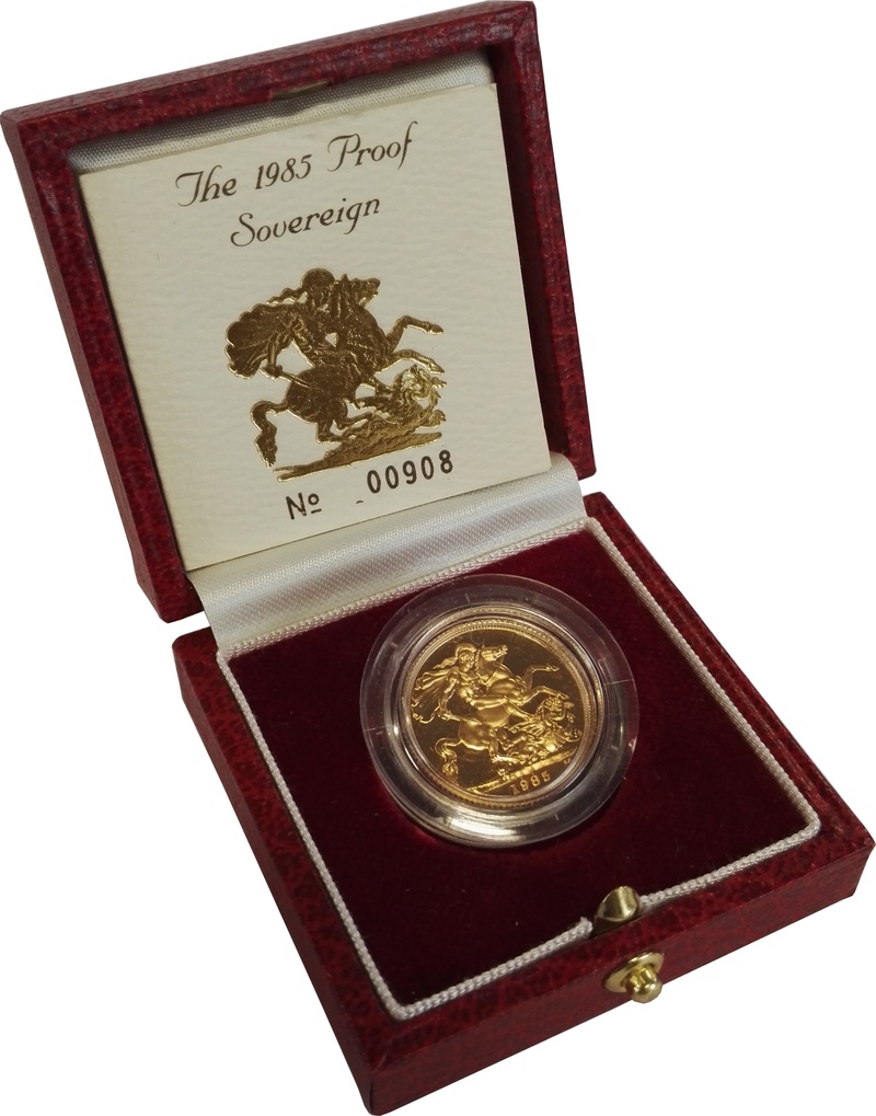 Χρυσή Λίρα Αγγλίας Proof 1985 σε συσκευασία δώρου