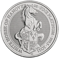 2021 White Horse of Hanover - Queen's Beast - Νόμισμα από Πλατίνα - 1 ουγγιά
