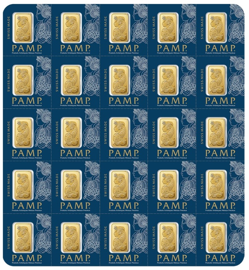PAMP 25 Γραμμάρια - Μπάρες Χρυσού