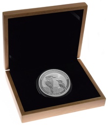 Large Oak Gift Box - 10oz Koala Kookaburra Silver Coin