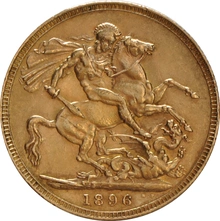 1896 Χρυσή Λίρα - Βικτώρια Παλαια Κεφαλή - Λονδίνο