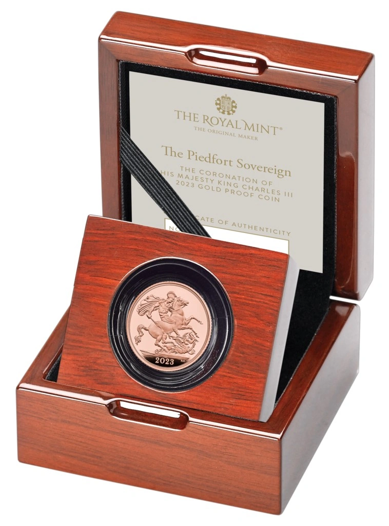 2023 Χρυσή Αγγλική Λίρα Coronation Piedfort (Proof) σε Συσκευασία Δώρου