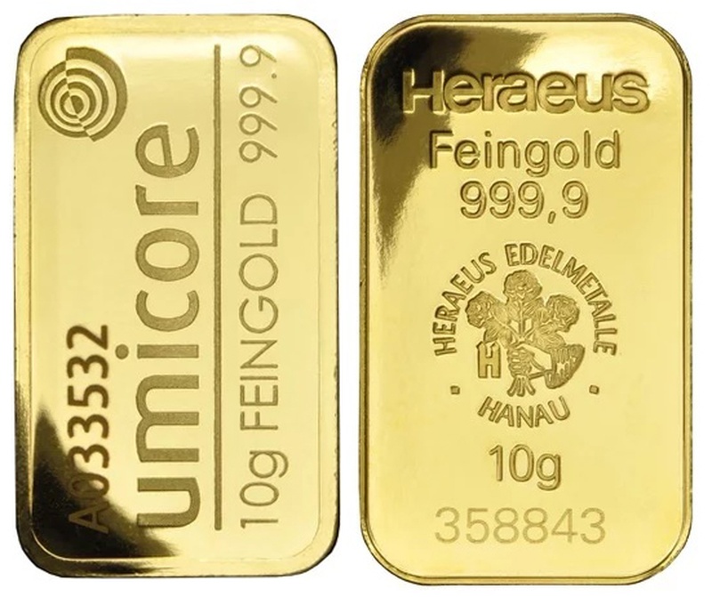 10 γραμμάρια - Μπάρες Χρυσού - Μεταχειρισμένο