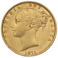 1871 Χρυσή Λίρα Αγγλίας – Bικτώρια Νέα Κεφαλή