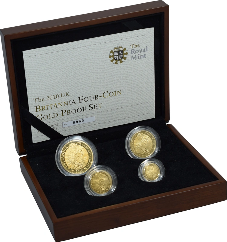 2010 Proof Gold Britannia 4 Coin Set Boxed