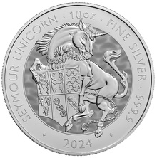 2024 Seymour Unicorn - Ασημένιο Νόμισμα Tudor Beasts 10 ουγγιές