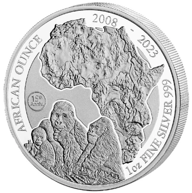 2023 Ασημένιο Νόμισμα 1 ουγγιάς - Gorilla Rwanda African