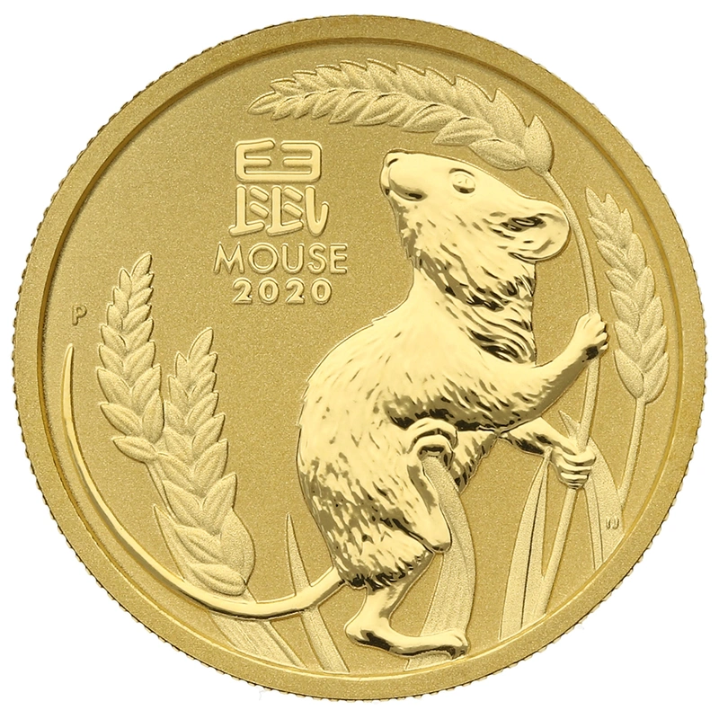 2020 Perth Mint Quarter Ounce Year of the Mouse Gold Coin