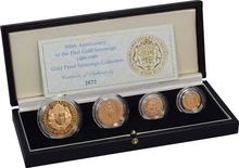 1989 Σετ 4 Χρυσές Λίρες Αγγλίας (Proof) - 500στη Επέτειος