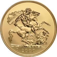 2000 - Πενταπλή Χρυσή Αγγλική Λίρα (Uncirculated)