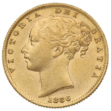 1886 Χρυσή Λίρα Αγγλίας – Bικτώρια Νέα Κεφαλή - Σ