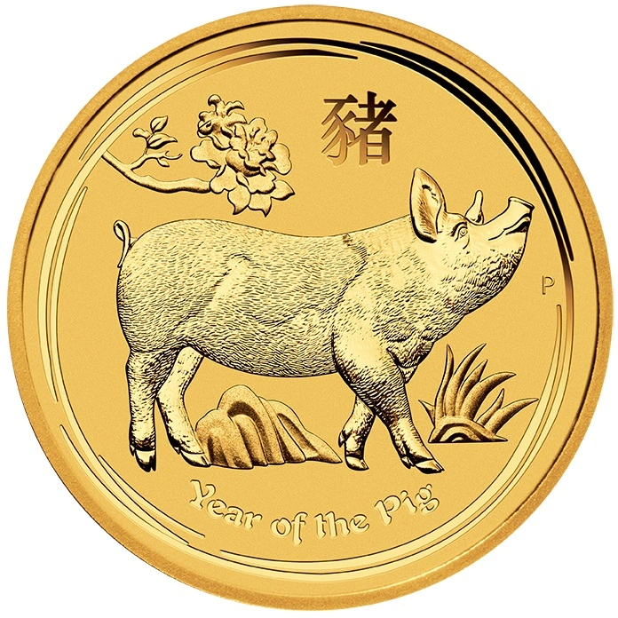 2019 2oz Perth Mint Year of the Pig Gold Coin