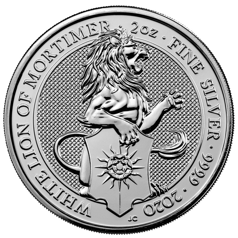 2020 Το Άσπρο Λιοντάρι του Μόρτιμερ - Ασημένιο Νόμισμα - 2 ουγγιές