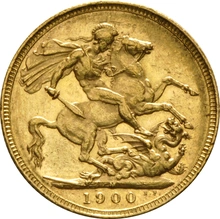 Χρυσή Αγγλική Λίρα 1900 - Βασίλισσα Βικτώρια Παλαιά Κεφαλή - M