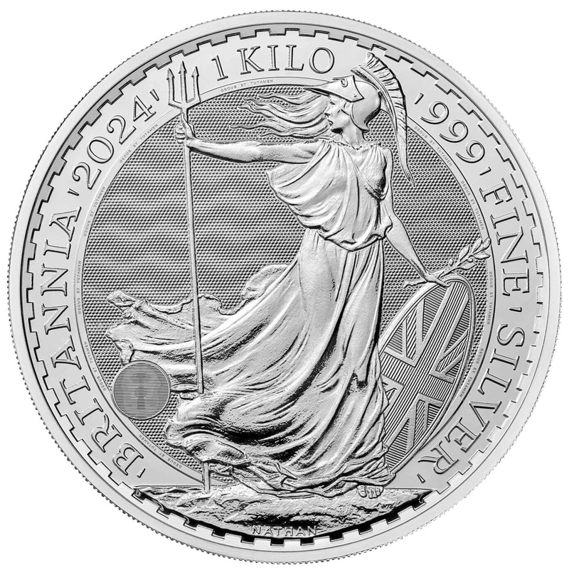2024 Ασημένιο Νόμισμα Britannia ενός κιλού