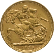 Χρυσή Αγγλική Λίρα 1896 - Βασίλισσα Βικτώρια Παλαιά Κεφαλή - S