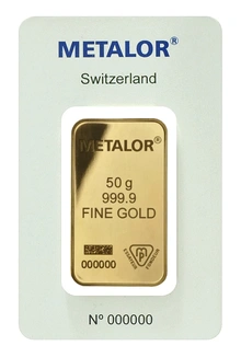 Metalor 50 Γραμμάρια - Μπάρες Χρυσού