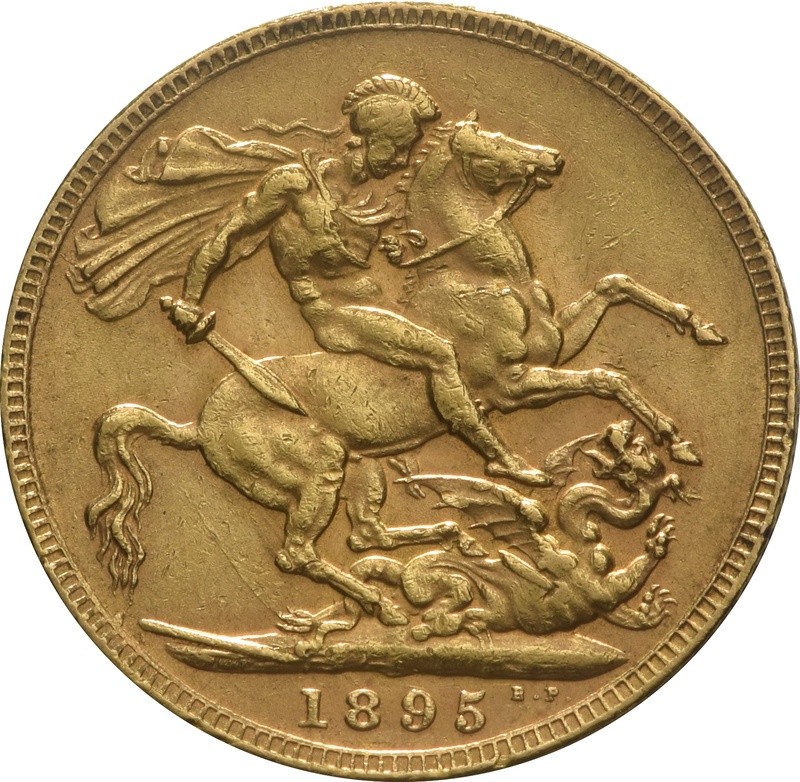 1895 Χρυσή Λίρα - Βικτώρια Παλαια Κεφαλή - Λονδίνο