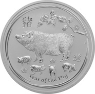 Ασημένιό Νόμισμα - Έτος του Χοίρου - Perth Mint - 2 ουγγιές