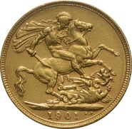 Χρυσή Αγγλική Λίρα 1901 - Βασίλισσα Βικτώρια Παλαιά Κεφαλή - S