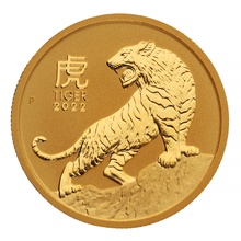 Χρυσό νόμισμα Perth Mint 2022 - Έτος της Τίγρης - 1/2 της ουγγιάς