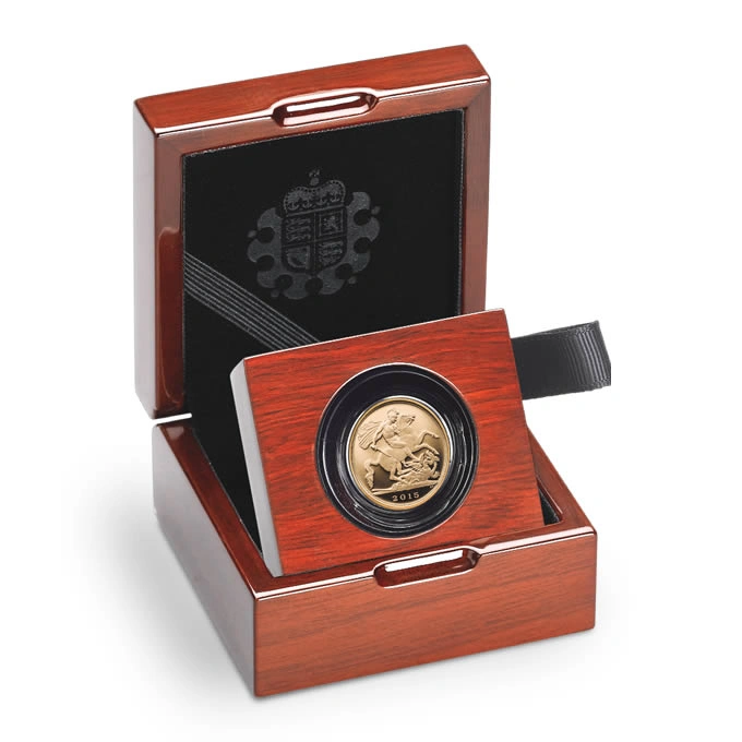 2015 Proof Gold Sovereign 5th Portrait Boxed