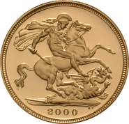 Χρυσή Λίρα Αγγλίας Proof 2000 (Χωρίς συσκευασία)