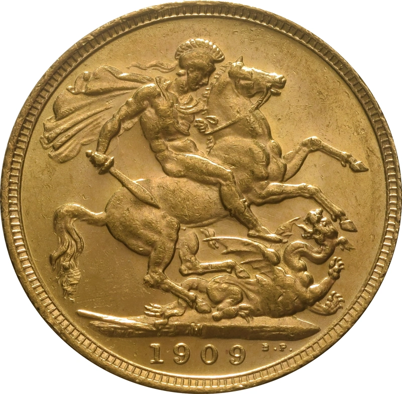 1909 Gold Sovereign Coin Edward VII Melbourne